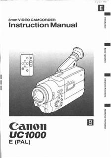 Canon UC 1000 manual